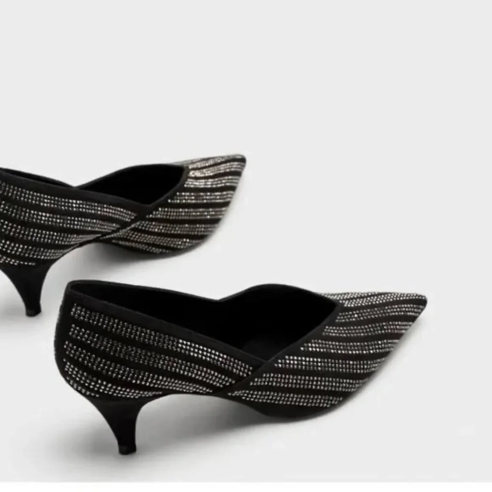 Zara Elegant Black Women's Heels 36.5 New - Picture 2 of 6